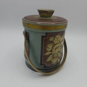 Vintage Murray Allen Floral Candy Tin Box: Made in England